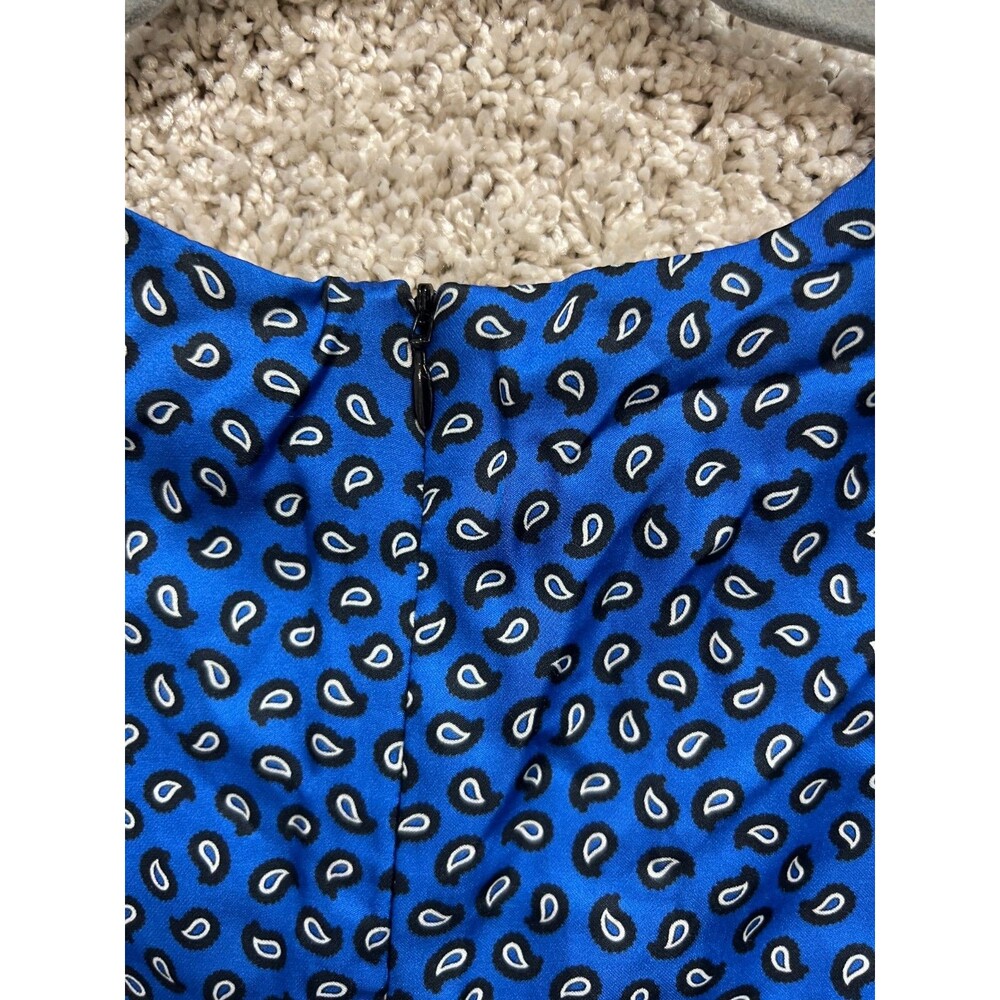 “Maje Blue Printed Romper Women Size 36 Short Sleeve V-Neck Casual Jumpsuit” - Picture 6 of 10